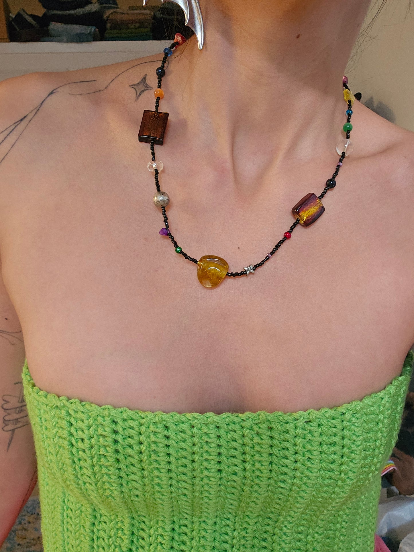 Black Line Necklace